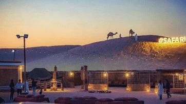 camel show on hill